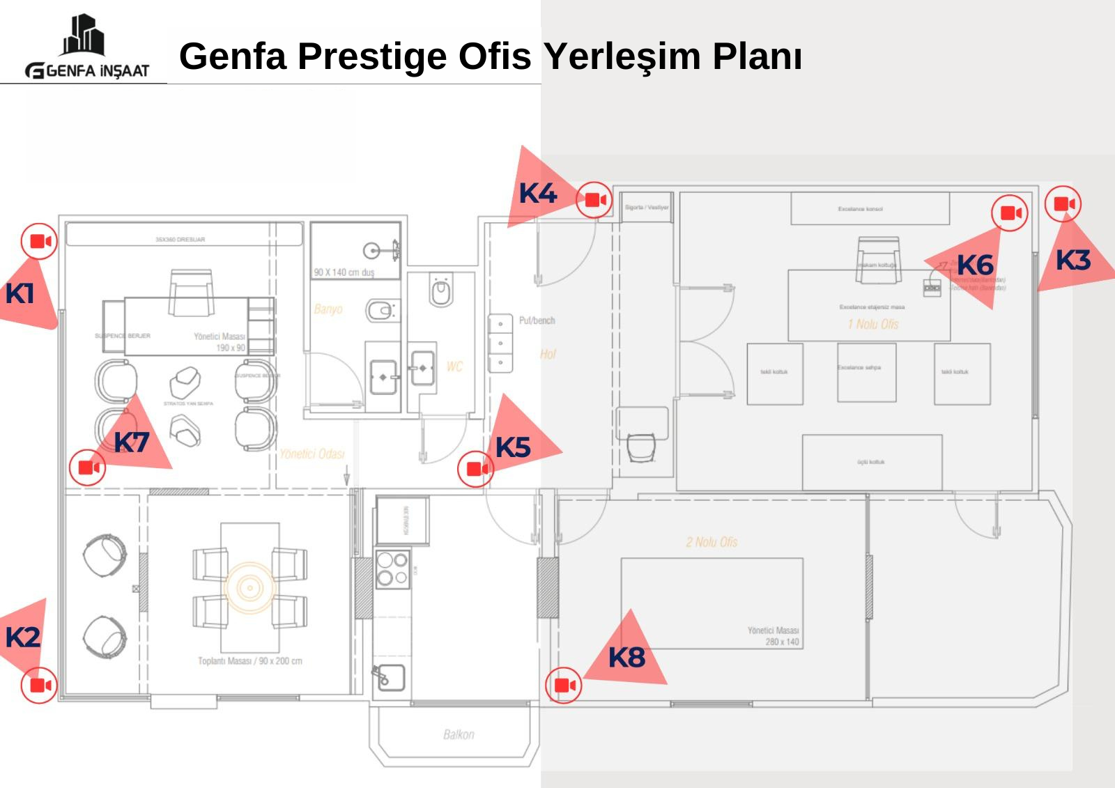 Genfa Prestige Ofis Yerleşim Planı